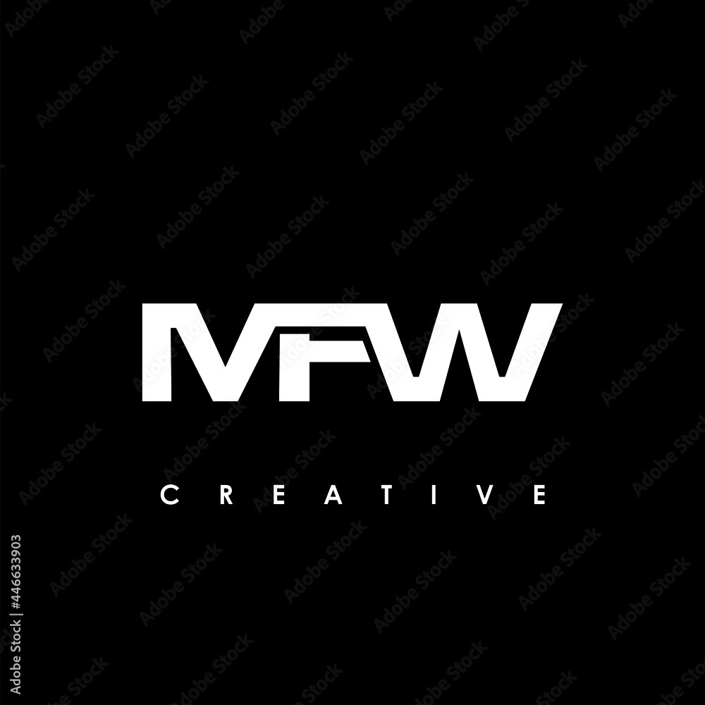 MFW Letter Initial Logo Design Template Vector Illustration