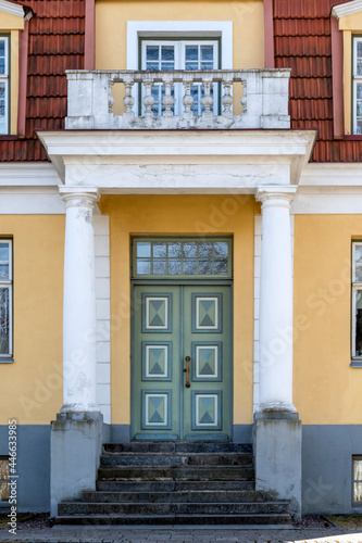 Wooden door in the building