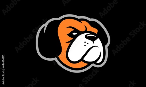 Bulldog sports vector mascot logo