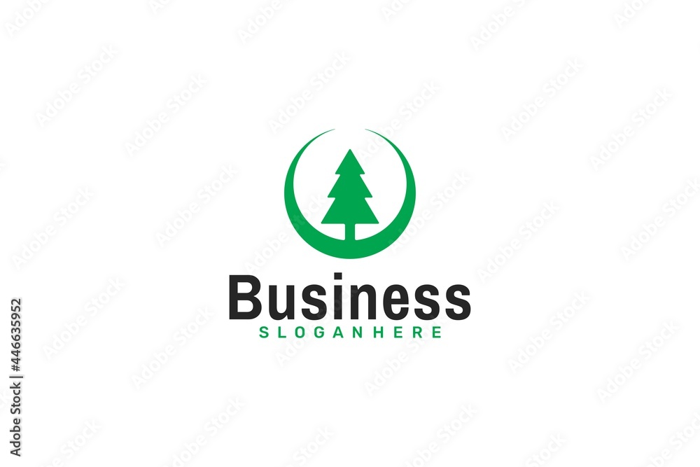 Pine Tree Logo. Vector Design. Pine Tree Logo. Vector Design.