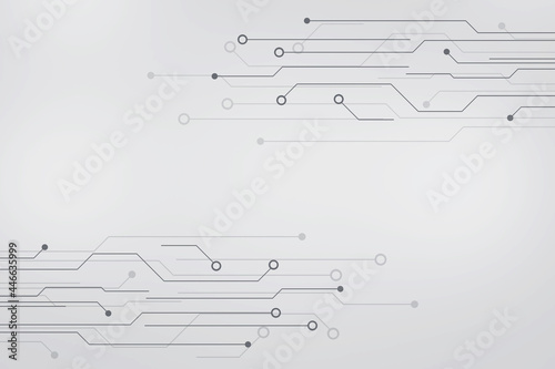 Technology Communication Background. Abstract high tech background in white and gray tones. photo