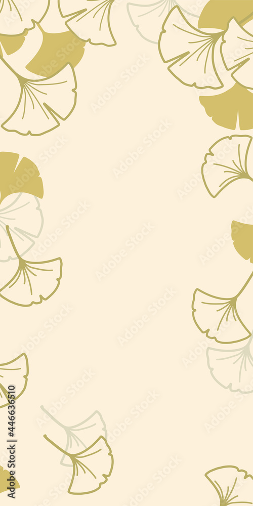 和風のいちょうの背景イラスト 秋のイメージのバナー素材 Stock Vector Adobe Stock