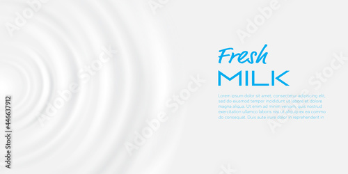 Creamy white ripple milk surface texture abstract background vector illustration