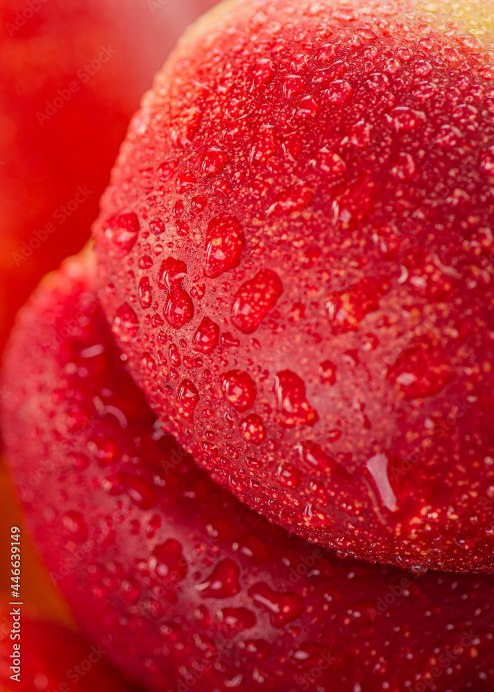 Ripe fresh peaches as background close up Ripe fresh peaches as background close up
