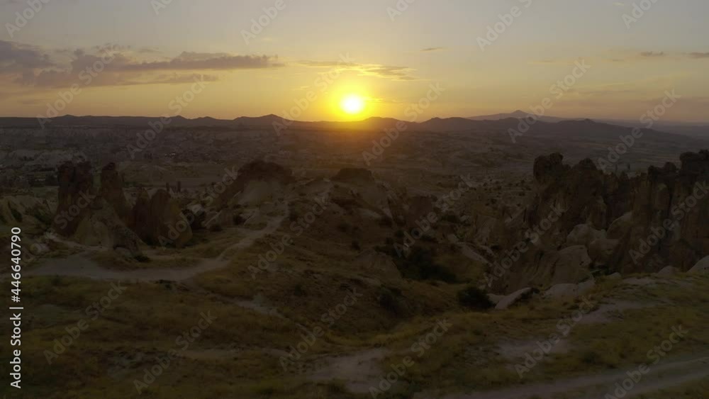 Aerial, Cappadocia At Sunset, Turkey