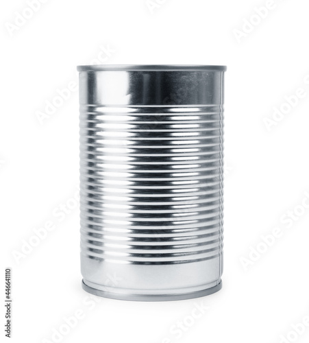 metal tin cans foods fruits Vegetables legumes tuna meat easy open on white background high and low angle