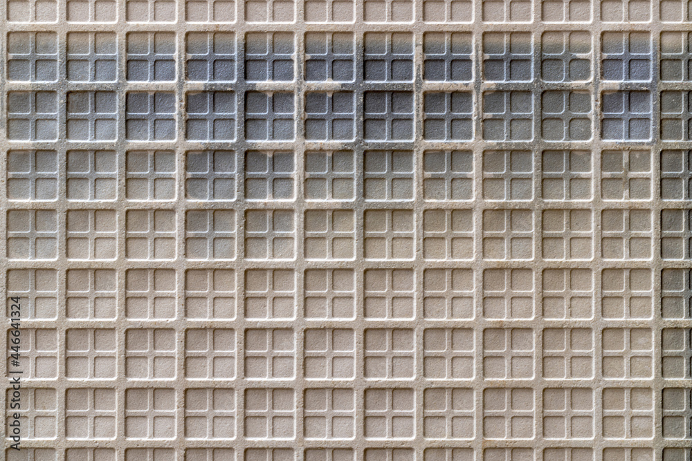 Gray cement wall surface, rectangular grid pattern Gray cement wall surface, rectangular grid pattern