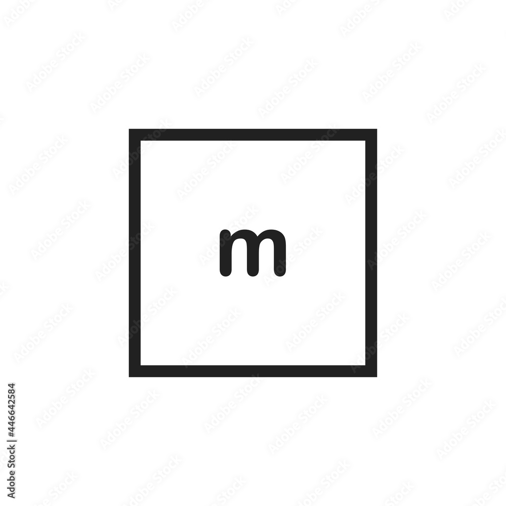 Clothes size icon isolated on white background. Size M. Vector illustration Clothes size icon isolated on white background. Size M. Vector illustration