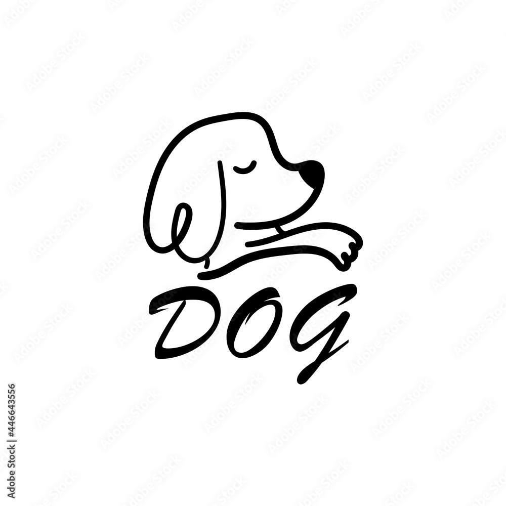 Fototapeta premium dog animal design logo vector