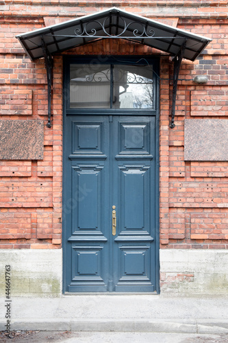 Wooden door in the building