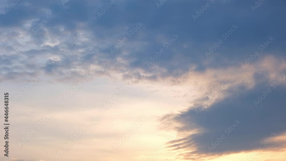 4K Sky Time lapse, Beautiful background, Sky Timelapse of skyscrapers, Blue sky with clouds and sun, Clouds At Sunrise.

