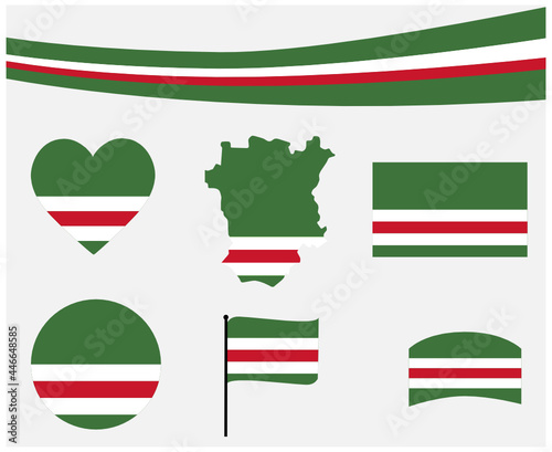 Free Download Chechen Republic Flag Map Ribbon And Heart Icons Vector Illustration Abstract Design Elements collection - GFXLoad