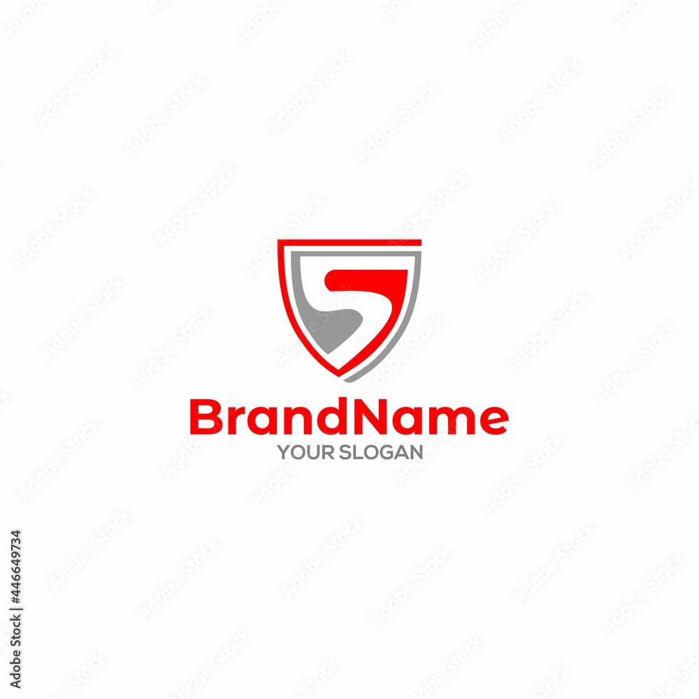 Letter S in Shield Logo Design Vector Letter S in Shield Logo Design Vector