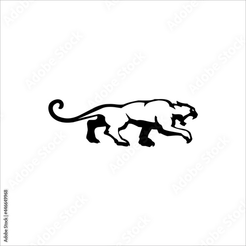 panter or leopard in a minimalist style. Vector illustrations.