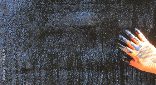 abstract background of hot surface asphalt bitumen