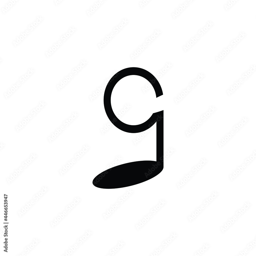 simple logo number 9 and black music notation simple logo number 9 and black music notation