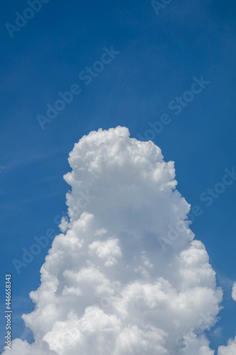 Massive cumulus cloud builds vertically before the storm.