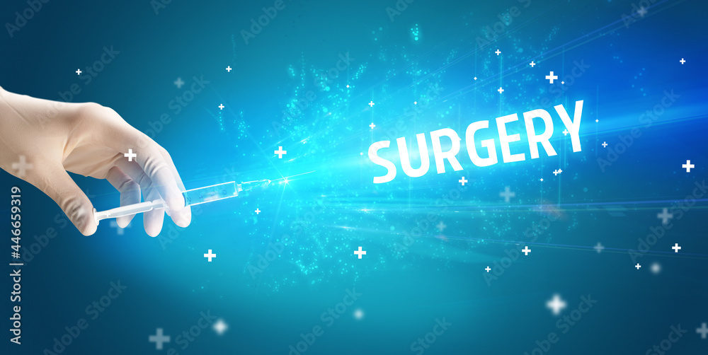 Syringe, medical injection in hand Syringe, medical injection in hand