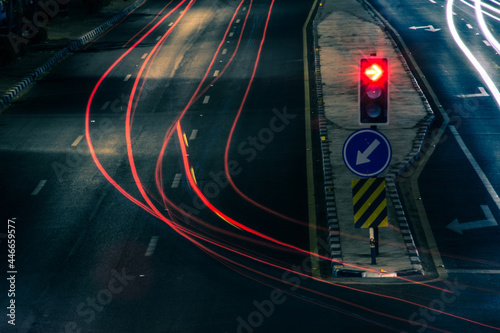 Traffic lights by Long Exposure technique