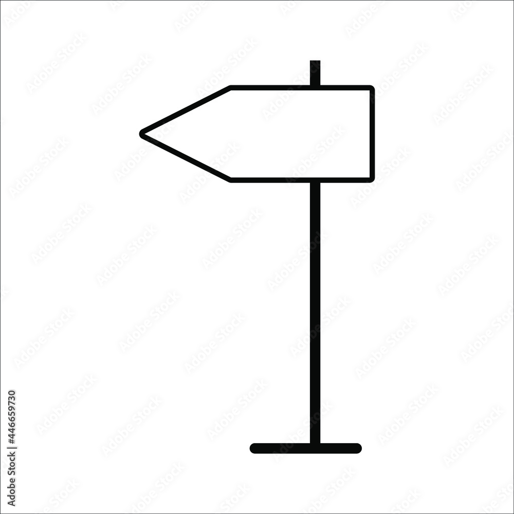 road sign icon. signpost. Flat design. Vector illustration. road sign icon. signpost. Flat design. Vector illustration.
