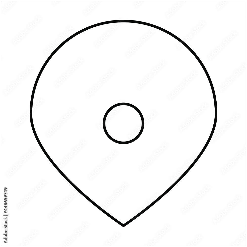 pin point icon location point icon. map location symbol isolated on a white background. vector illustration. pin point icon location point icon. map location symbol isolated on a white background. vector illustration.