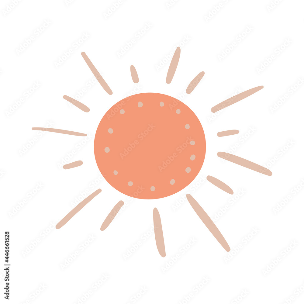 Isolated vector illustration of a sun for decoration Isolated vector illustration of a sun for decoration