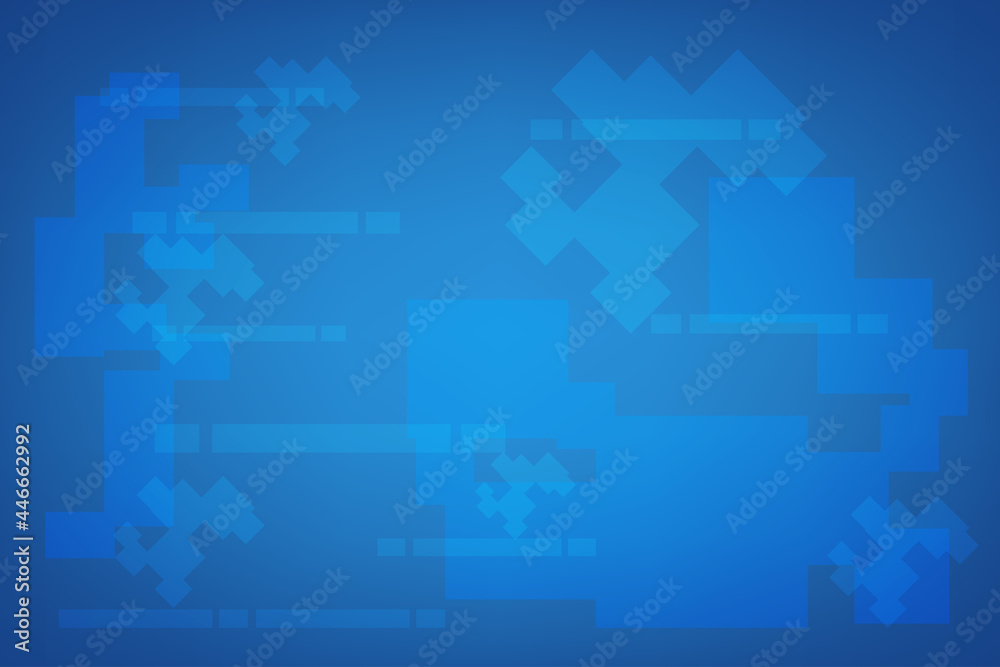 Blue technology with square object merg to be an abstract background. Empty data structure with copy space for design and create idea for presentation.