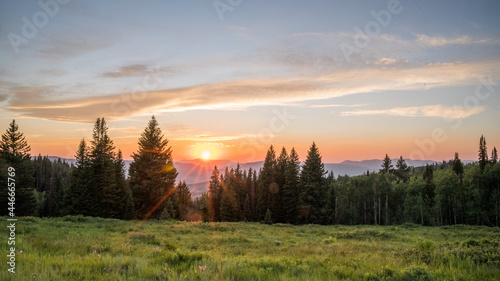 Quadro em tela Mountain Sunset