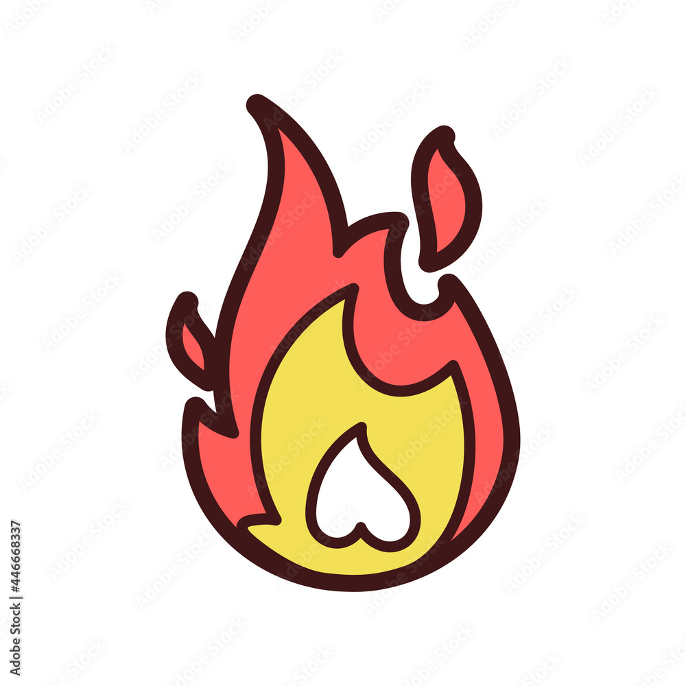 Isolated flame icon fire emoji Vector illustration Isolated flame icon fire emoji Vector illustration