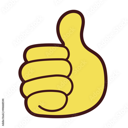 Isolated thumb up hand emoji Vector illustration