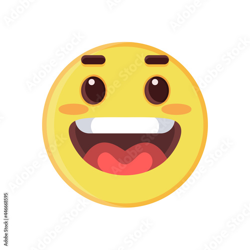 Isolated grin emoji face icon Vector illustration
