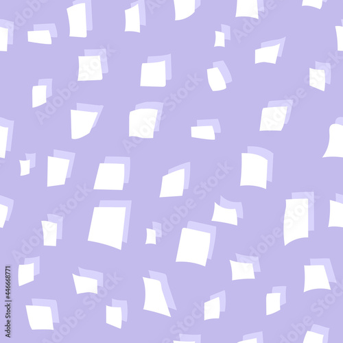 Random squares seamless pattern in pastel color, abstract background in doodle style. Geometrical simple illustration
