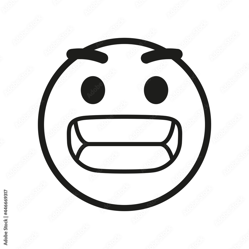 Isolated grimacing emoji face icon Vector illustration Isolated grimacing emoji face icon Vector illustration