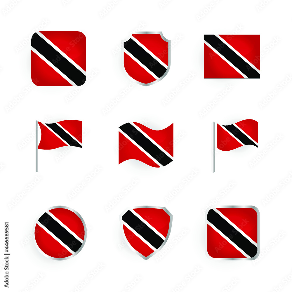 Trinidad and Tobago Flag Icons Set Trinidad and Tobago Flag Icons Set