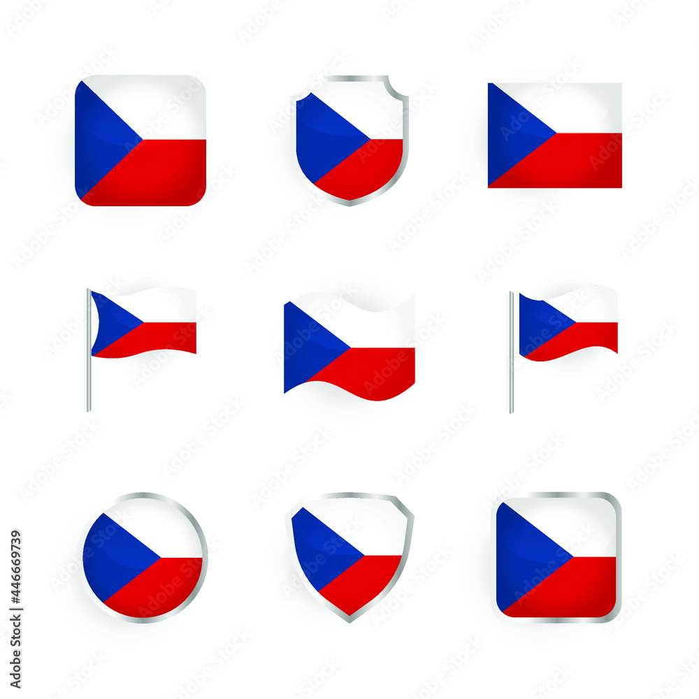 Czech Republic Flag Icons Set Czech Republic Flag Icons Set