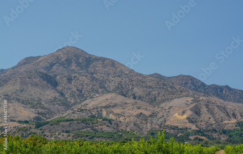 Mountain view in Santa Clara River Valley. Agricultural area in Fillmore, Ventura County, California