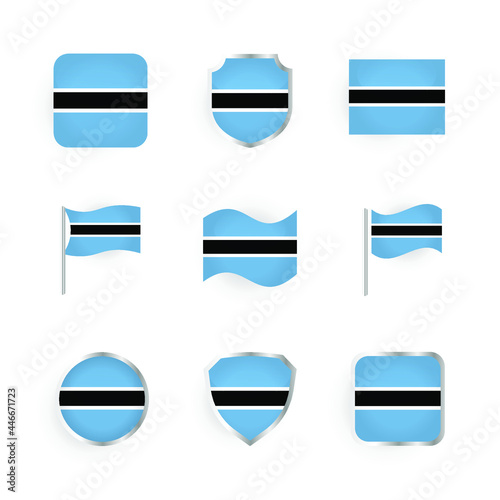 Botswana Flag Icons Set Free Download Botswana Flag Icons Set - GFXLoad