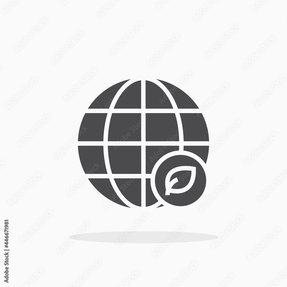 World ecology icon. World ecology icon.