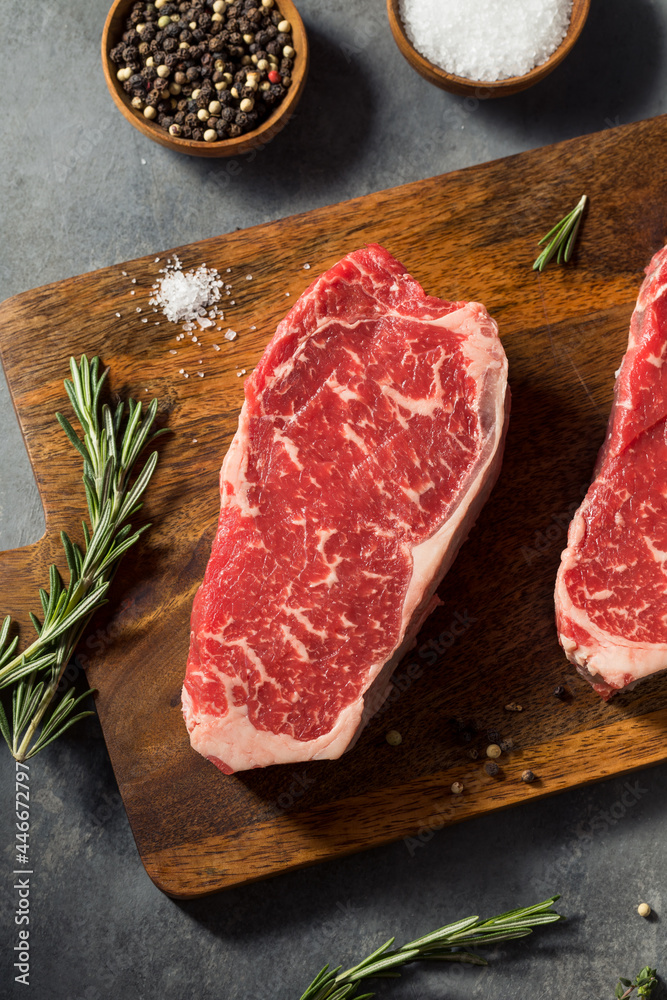 Raw Red Organic New York Strip Steak Raw Red Organic New York Strip Steak