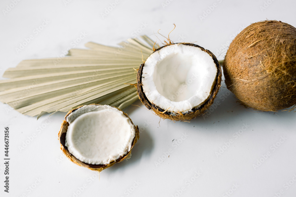 Whole Coconut Cut in Half Whole Coconut Cut in Half