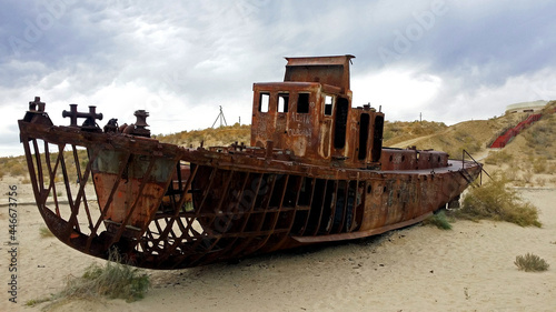 Abandoned Soviet Fishboats  Aral Sea  Uzbekistan 2019