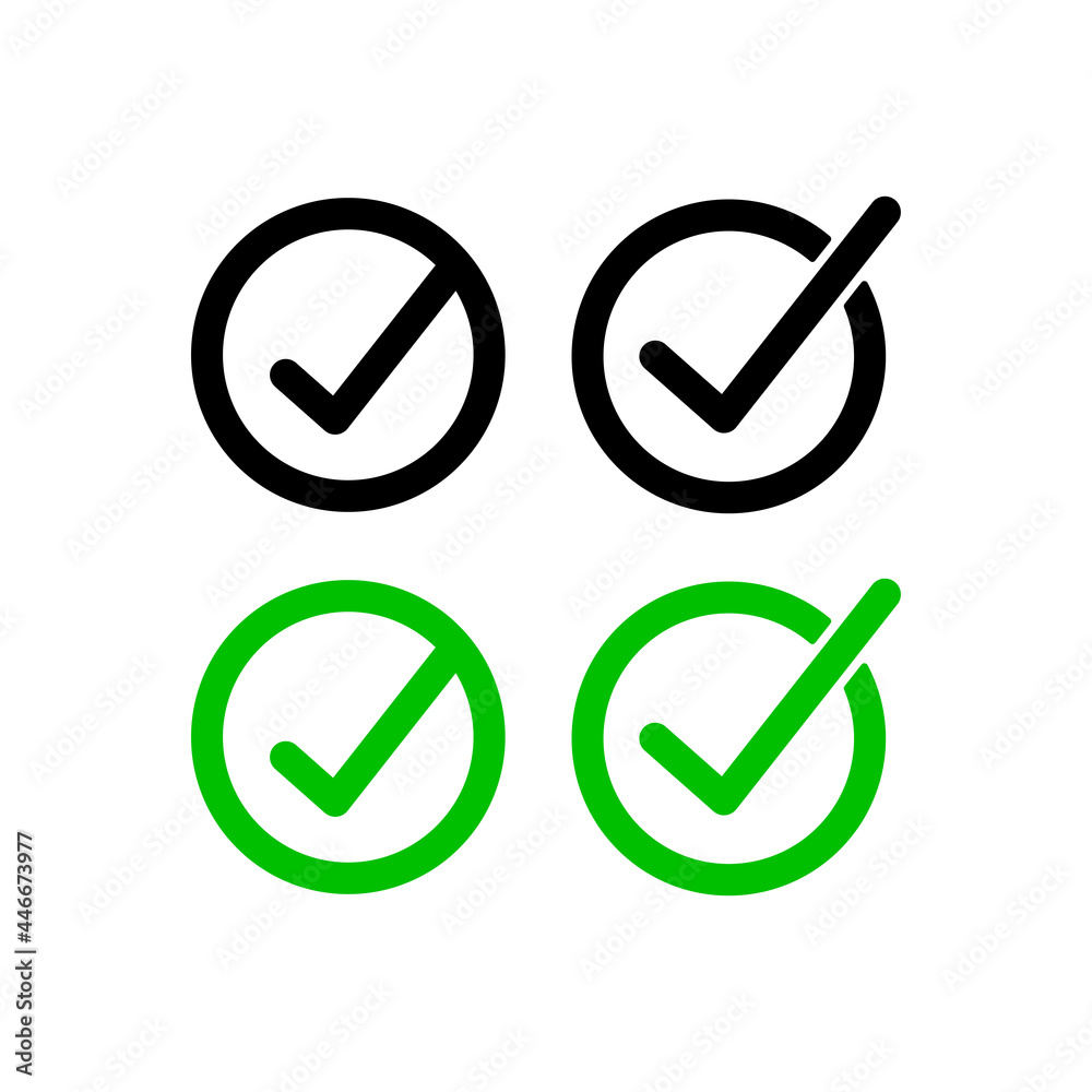Check mark icon vector collection Check mark icon vector collection