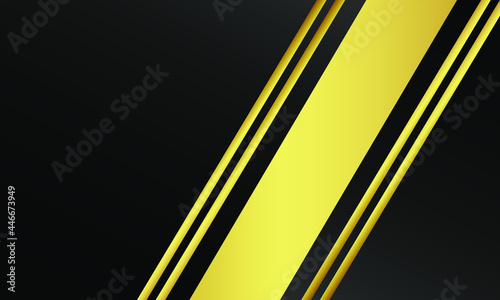 Modern Black Luxury Background With Golden Lines