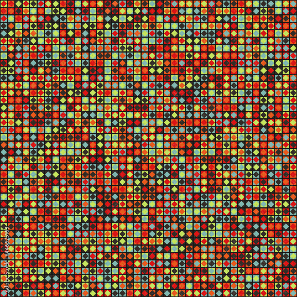 Fototapeta premium Abstract Geometric Pattern generative computational art illustration