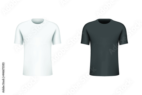 white and black t-shirt mockup