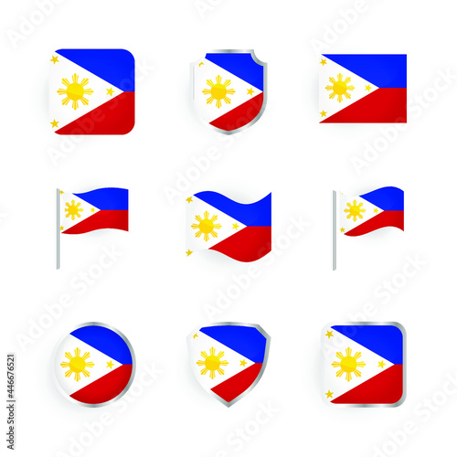 Philippines Flag Icons Set © Vectoro