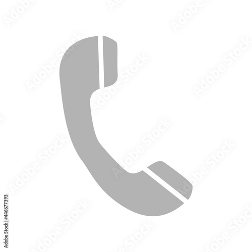 retro telephone handset on a white background, vector illustration