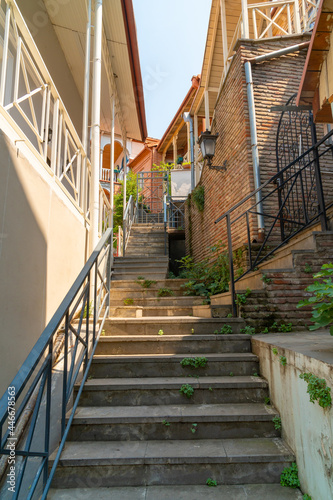 Narrow staircase in the old town of Tbilisi