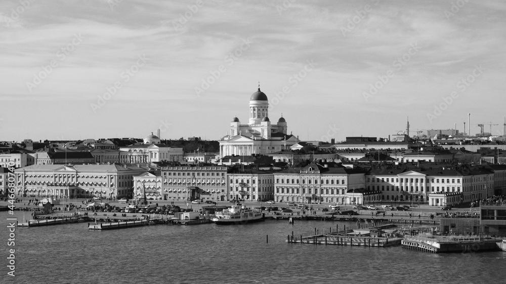 Helsinki harbourfront and skyline, Helsinki, Finland