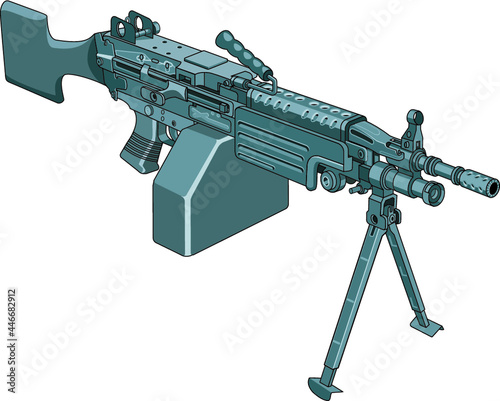 military automatic machine gun 